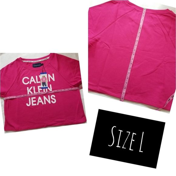 NEW Calvin Klein Monogram Logo Short Sleeve Top - Picture 8 of 9